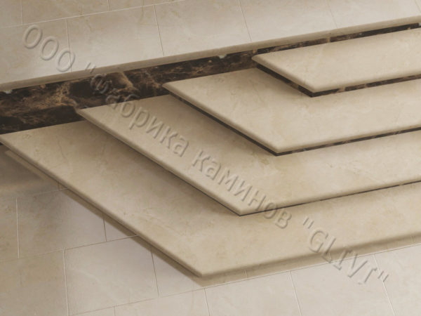 Лестничные ступени из натурального камня (мрамора) Изра, фото 3
