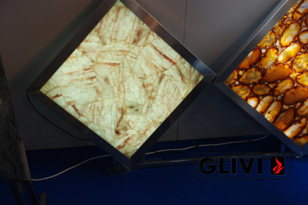 Декоративная подсветка плиты из оникса Антарес, изображение, фото 1