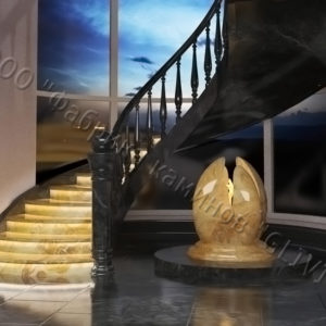 Лестница из оникса Данио, каталог лестниц из камня, изображение, фото 1