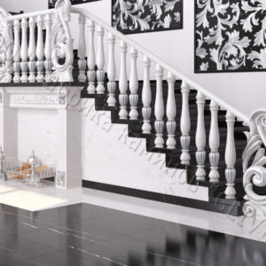 Лестница из натурального мрамора Глориоза, интернет-магазин лестниц, изображение, фото 1