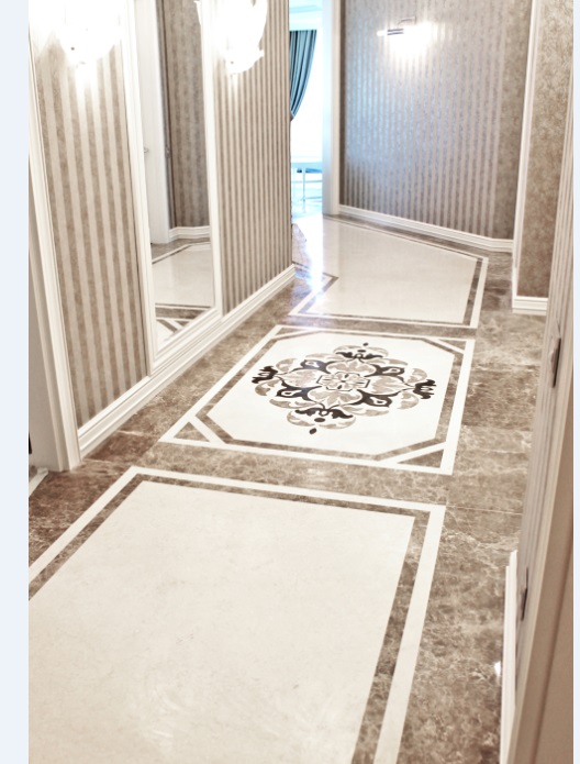 Мозаичный пол из натурального мрамора Клония, интернет-магазин полов, изображение, фото 1