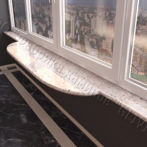 Барная стойка для балкона из мрамора Олда, изображение, фото 1