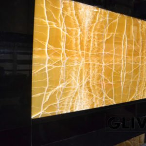 Декоративная подсветка плиты из оникса Вега, изображение, фото 1