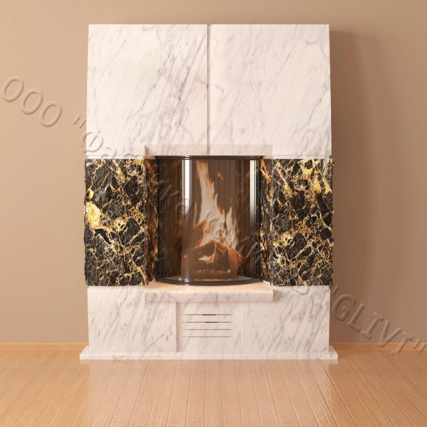 Мраморный каминный портал (облицовка) Доусон, каталог (интернет-магазин) каминов из мрамора, изображение, фото 2