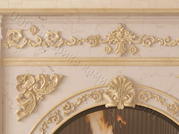 Мраморный каминный портал (облицовка) Версаль, каталог (интернет-магазин) каминов из мрамора, изображение, фото 4