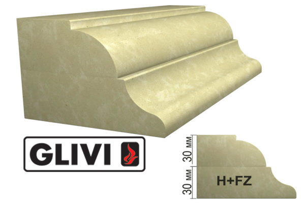 Обработка профиля (кромки) камня H+FZ от Гливи. Снятие фаски, изображение, фото 1