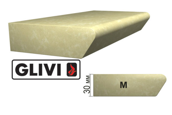 Обработка профиля (кромки) камня M от Гливи. Снятие фаски, изображение, фото