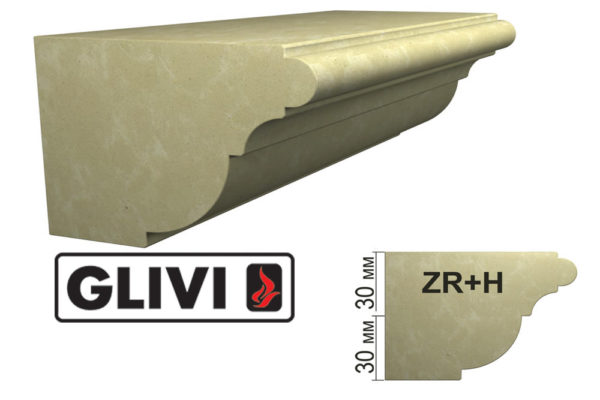 Обработка профиля (кромки) камня ZR+H от Гливи. Снятие фаски, изображение, фото 1