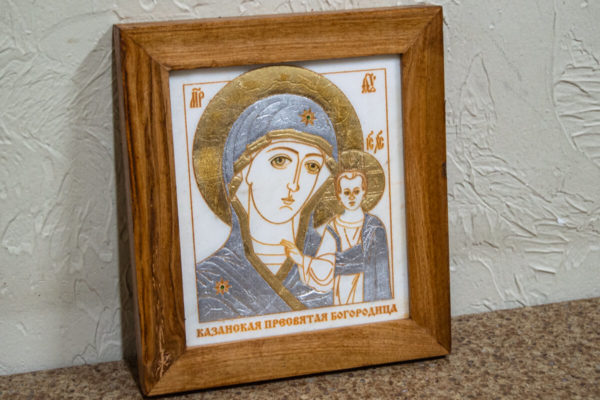 Икона Казанской Богоматери № 5 оформленная художественной эмалью или поталью, фото 1