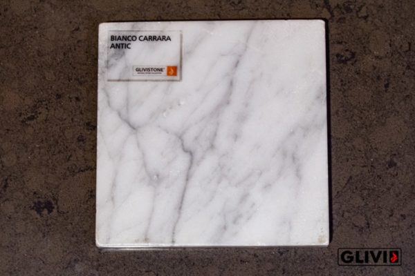 Мрамор Bianco Carrara с обработкой антик, салон Гливи, фото 1