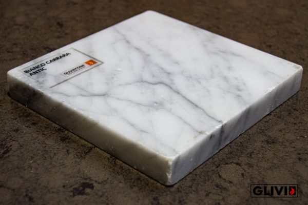 Мрамор Bianco Carrara с обработкой антик, салон Гливи, фото 5
