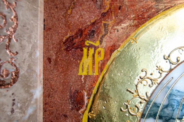 Икона Казанской Богоматери № 1.25-21 из мрамора от Гливи, фото сделано в фирменном салоне в Минске, изображение № 11