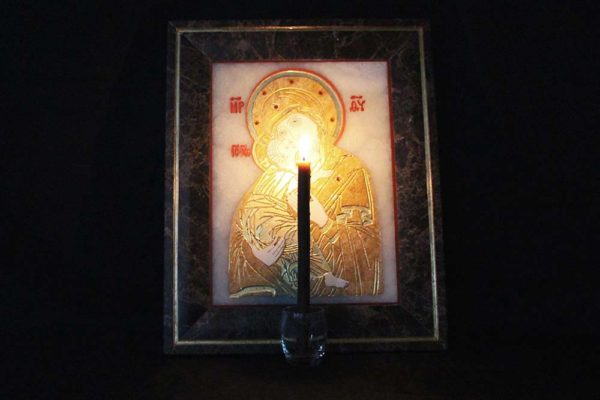 Икона Владимирской Божией Матери № 2 из мрамора, камня, от Гливи, фото 16
