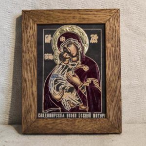 Икона Владимирской Божией Матери № 02 из мрамора, камня, от Гливи, фото 1