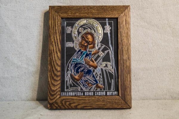 Икона Владимирской Божией Матери № 04 из мрамора, камня, от Гливи, фото 1