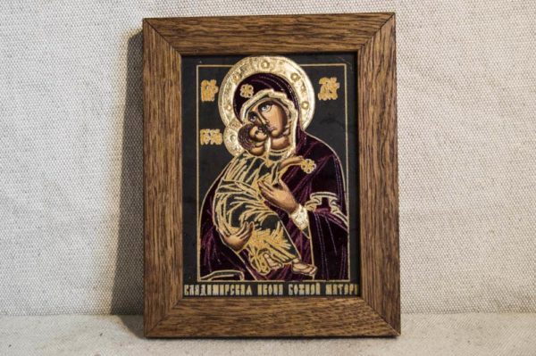 Икона Владимирской Божией Матери № 05 из мрамора, камня, от Гливи, фото 1