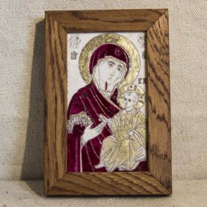 Икона Иверской Божией Матери № 4 подарочная из мрамора, камня, от Гливи, фото 1