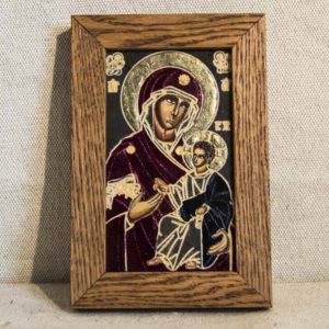 Икона Иверской Божией Матери № 5 подарочная из мрамора, камня, от Гливи, фото 1