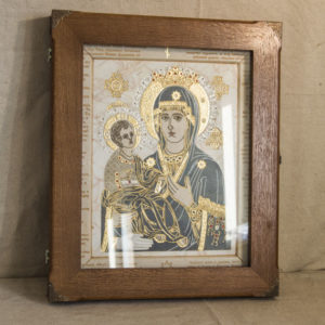 Икона Божией Матери Троеручица № 2-12-3 из мрамора, камня, изображение, фото 2