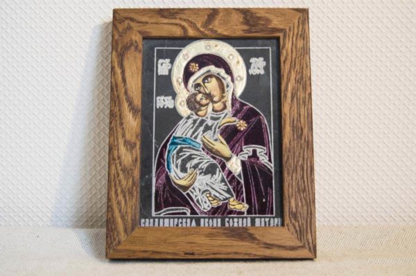 Икона Владимирской Божией Матери № 07 из мрамора, камня, от Гливи, фото 1