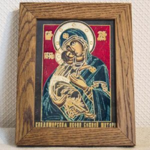 Икона Владимирской Божией Матери № 09 из мрамора, камня, от Гливи, фото 1