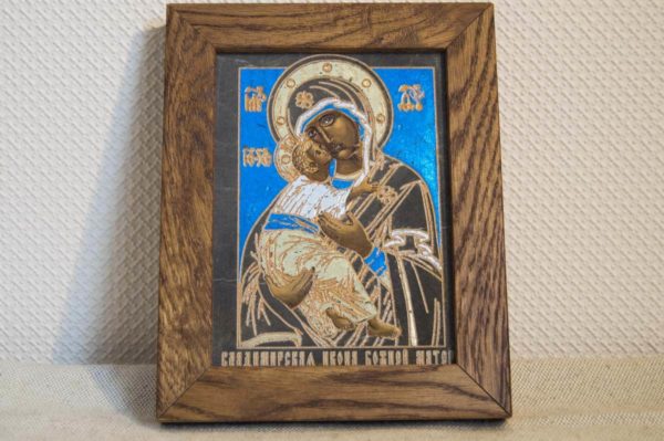 Икона Владимирской Божией Матери № 10 из мрамора, камня, от Гливи, фото 1