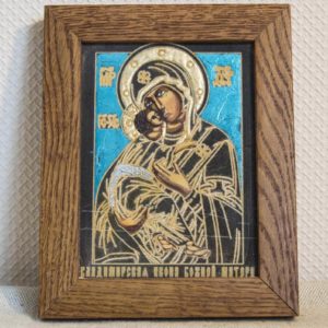 Икона Владимирской Божией Матери № 12 из мрамора, камня, от Гливи, фото 1