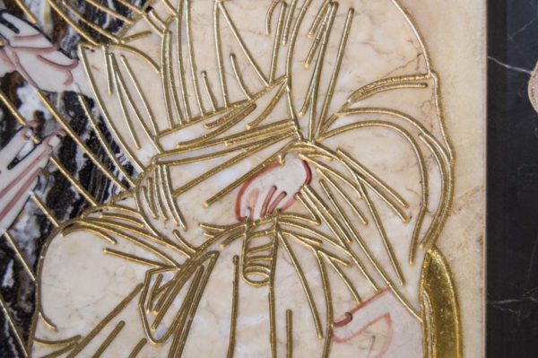 Икона Иверской Божией Матери № 1-25-8 из мрамора, камня, от Гливи, фото 14