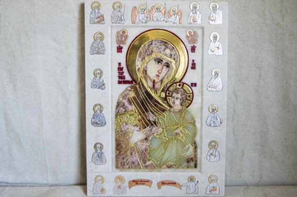 Икона Иверской Божией Матери Без № из мрамора, камня, от Гливи, фото 7