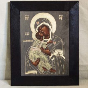 Икона Владимирской Божией Матери № 1-2 из мрамора, камня, от Гливи, фото 1