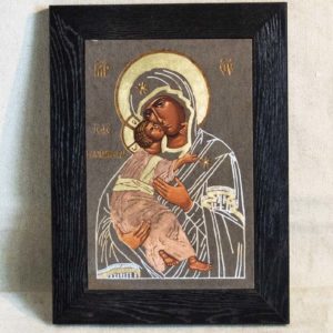 Икона Владимирской Божией Матери № 1-6 из мрамора, камня, от Гливи, фото 1