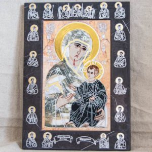 Икона Иверской Божией Матери № 1-25-13 из мрамора, камня, от Гливи, фото 17
