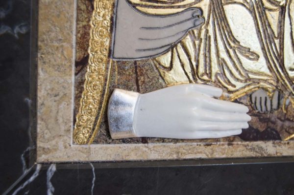 Икона Божией Матери Троеручица № 2-12-5 из мрамора, камня, изображение, фото 12