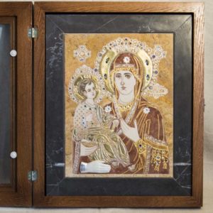 Икона Божией Матери Троеручица № 2-12-14 из мрамора, камня, изображение, фото 10