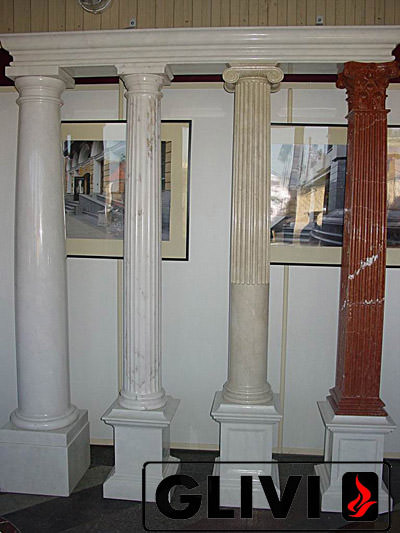 Пример колонн из натурального камня (мрамора) от Гливи, фото 1
