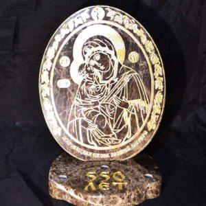 Икона Жировицкой (Жировичской) Божией Матери № 001 из мрамора, камня, изображение, фото 3