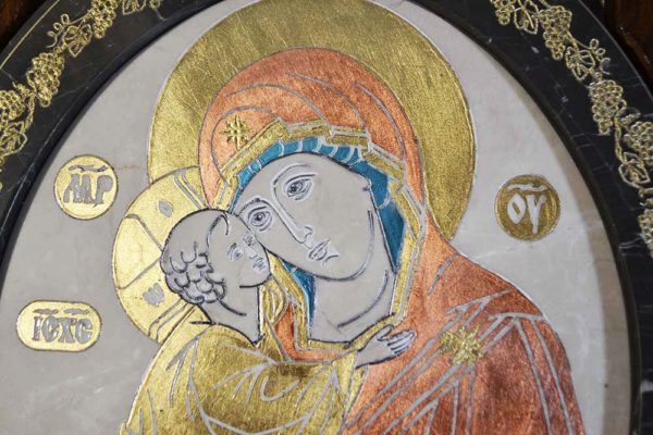 Икона Жировицкой (Жировичской) Божией Матери № 08 из мрамора, камня, изображение, фото 3