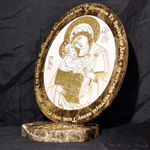 Икона Жировицкой (Жировичской) Божией Матери № 14 из мрамора, камня, изображение, фото 3