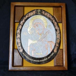Икона Жировицкой (Жировичской) Божией Матери № 17 из мрамора, камня, изображение, фото 4