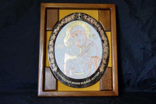 Икона Жировицкой (Жировичской) Божией Матери № 17 из мрамора, камня, изображение, фото 4