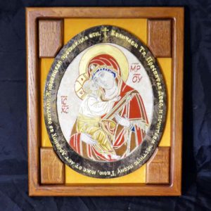 Икона Жировицкой (Жировичской) Божией Матери № 18 из мрамора, камня, изображение, фото 1