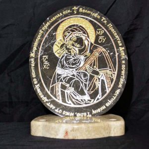 Икона Жировицкой (Жировичской) Божией Матери № 004 из мрамора, камня, изображение, фото 3