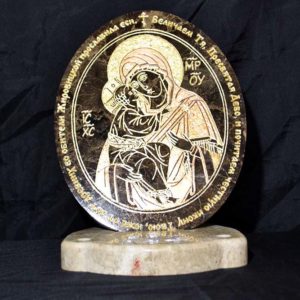 Икона Жировицкой (Жировичской) Божией Матери № 005 из мрамора, камня, изображение, фото 3