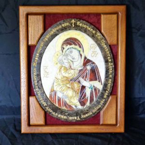 Икона Жировицкой (Жировичской) Божией Матери № 22 из мрамора, камня, изображение, фото 2