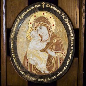 Икона Жировицкой (Жировичской) Божией Матери № п-4 из мрамора, камня, изображение, фото 4