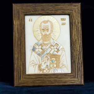 Икона Николая Чудотворца (Угодника) № 4 из мрамора, камня, изображение, фото 1
