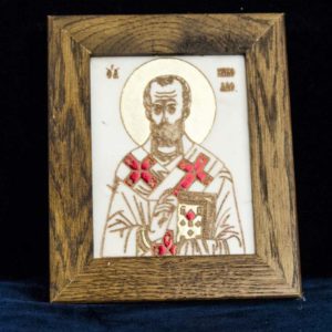 Икона Николая Чудотворца (Угодника) № 5 из мрамора, камня, изображение, фото 1