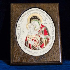 Икона Жировицкой (Жировичской) Божией Матери № 28 из мрамора, камня, изображение, фото 1