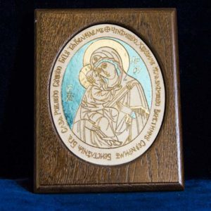 Икона Жировицкой (Жировичской) Божией Матери № 31 из мрамора, камня, изображение, фото 1