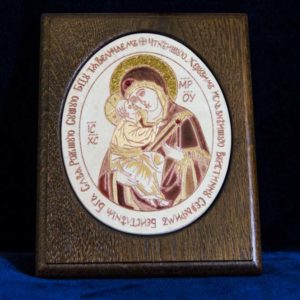Икона Жировицкой (Жировичской) Божией Матери № 33 из мрамора, камня, изображение, фото 1